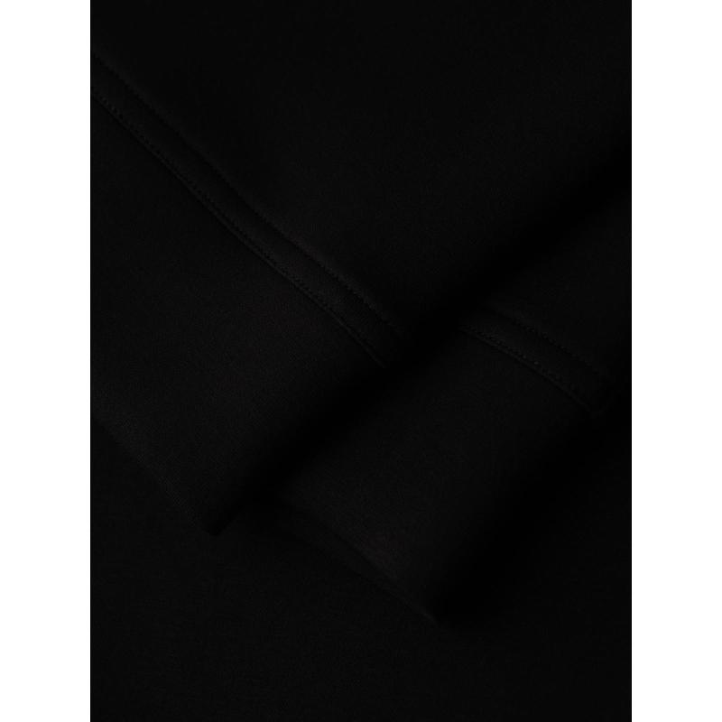 Pánské tepláky s žebrovanými nohavicemi a gumovým potiskem – černé V1 OM-PASK-0223