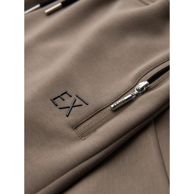 Férfi melegítőnadrág bordás szárral és gumibélyegzéssel – hamuszürke V3 OM-PASK-0223