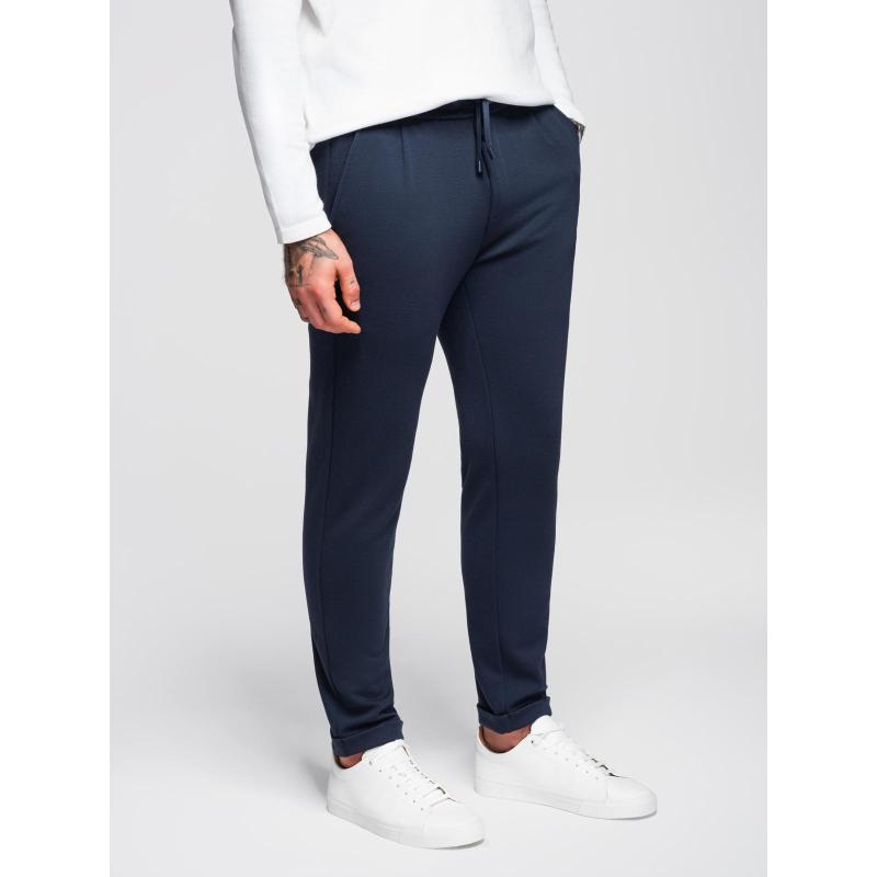 Pánské piké kalhoty s nastavitelným pasem – tmavě modré V1 OM-PACP-0283