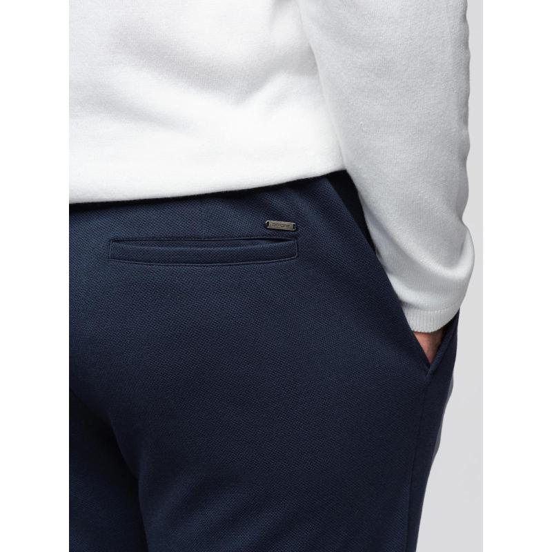 Pánské piké kalhoty s nastavitelným pasem – tmavě modré V1 OM-PACP-0283