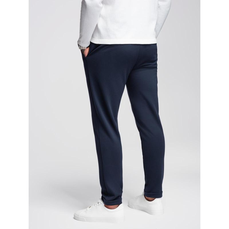 Pánské piké kalhoty s nastavitelným pasem – tmavě modré V1 OM-PACP-0283