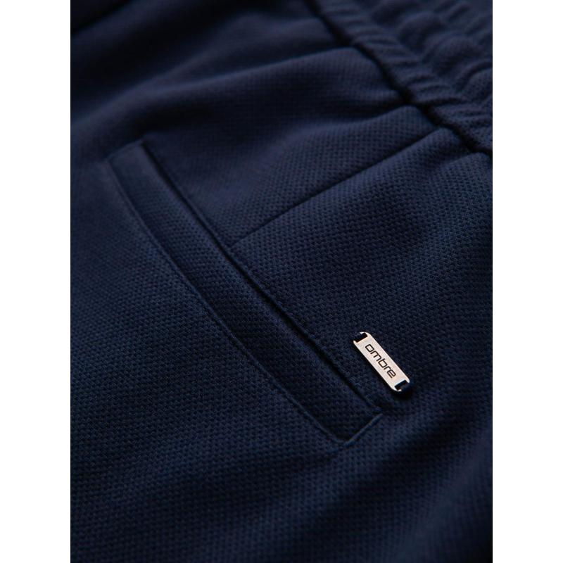 Pánské piké kalhoty s nastavitelným pasem – tmavě modré V1 OM-PACP-0283
