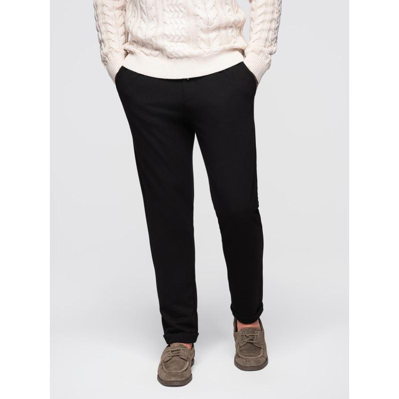 Pánské piké kalhoty s nastavitelným pasem – černé V2 OM-PACP-0283
