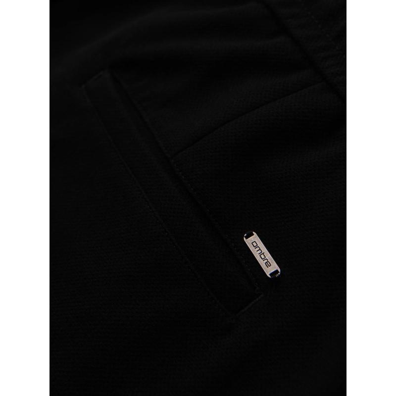 Pánské piké kalhoty s nastavitelným pasem – černé V2 OM-PACP-0283