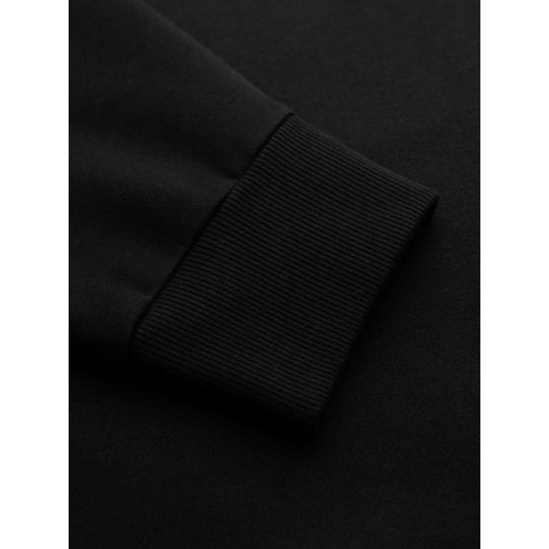 Pánská mikina s kontrastním prošíváním a kapucí – černá V1 OM-SSNZ-0250