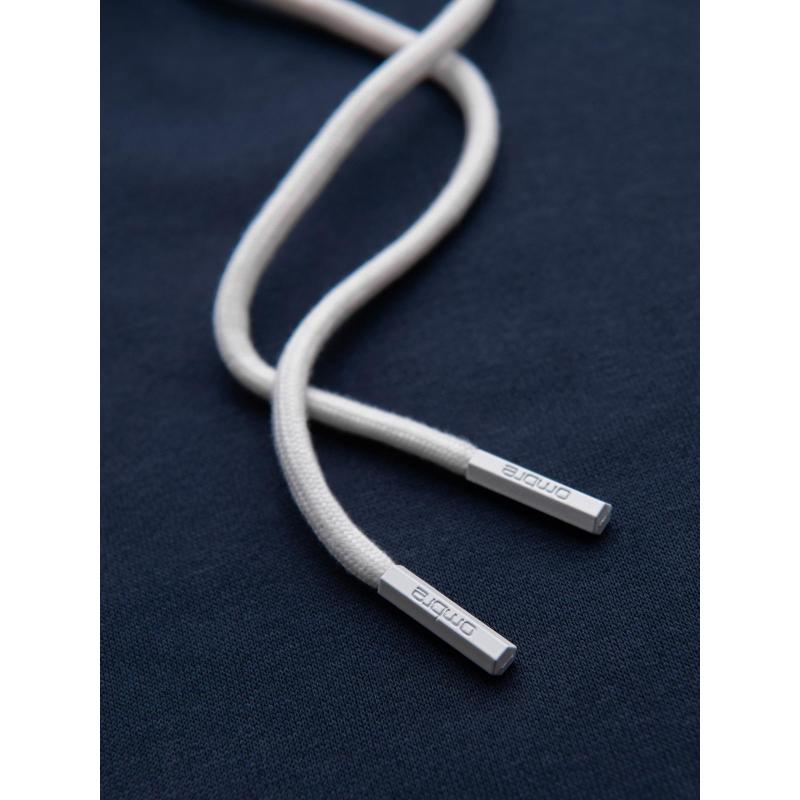 Pánská mikina s kontrastním prošíváním a kapucí – tmavě modrá V2 OM-SSNZ-0250