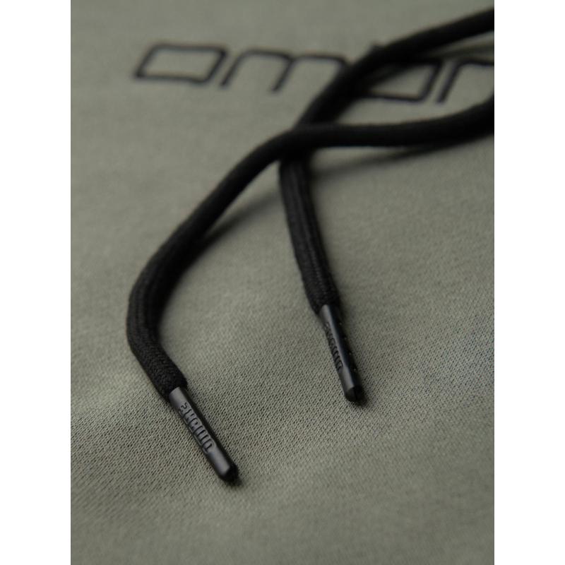 Pánská mikina s kapucí a výšivkou – khaki V3 OM-SSNZ-0241