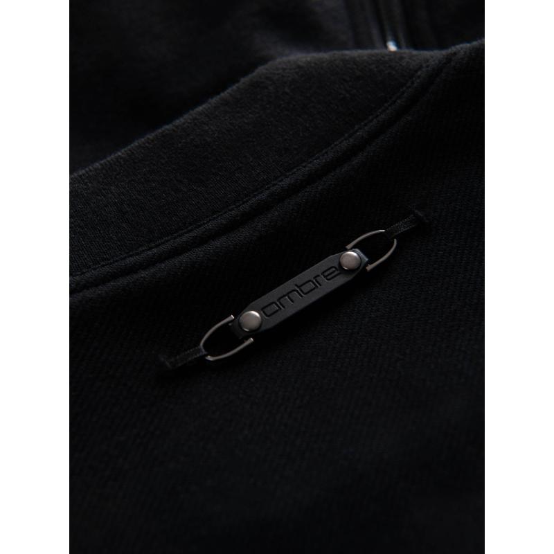 Pánska bunda s raglánovými rukávmi – čierna V1 OM-JANP-0159