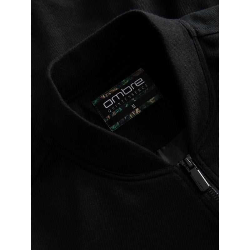 Pánska bunda s raglánovými rukávmi – čierna V1 OM-JANP-0159