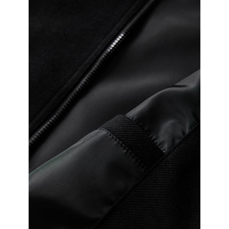 Pánska bunda s raglánovými rukávmi – čierna V1 OM-JANP-0159