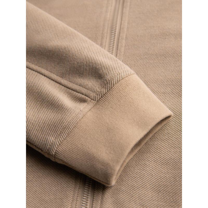 Pánská bunda s raglánovými rukávy – teplá béžová V2 OM-JANP-0159