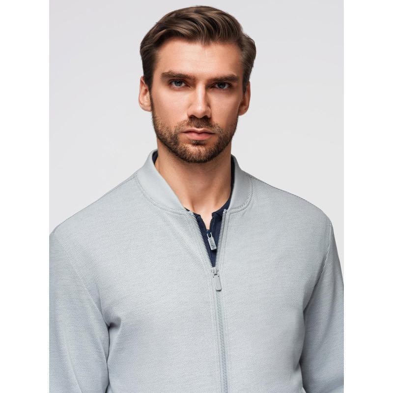 Férfi kabát raglán ujjakkal – világosszürke V4 OM-JANP-0159