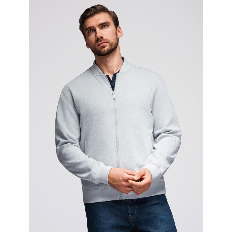 Férfi kabát raglán ujjakkal – világosszürke V4 OM-JANP-0159