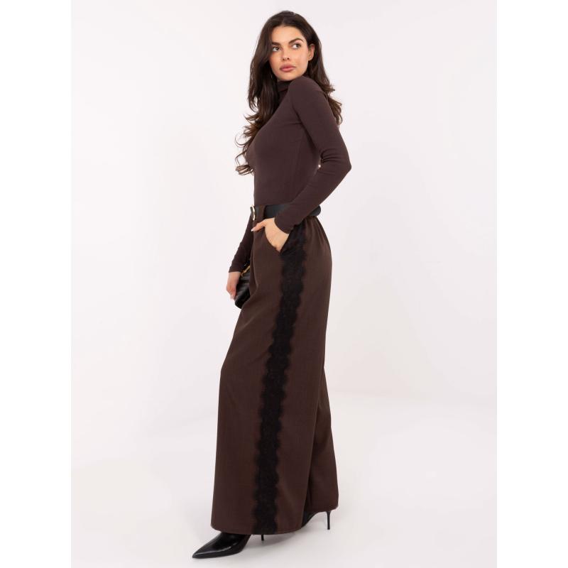 Čokoládová základní blůza s rolákem RUE PARIS