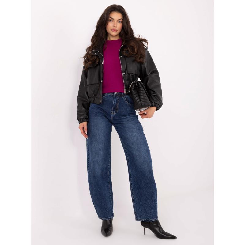 Fuchsiový dámský svetr s příměsí alpaky