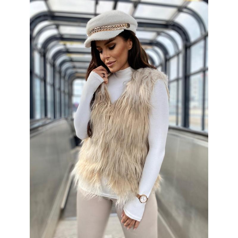 Dámska vesta VLR010 – béžová