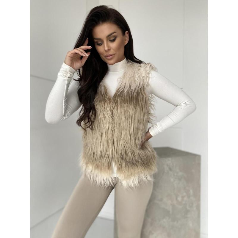 Dámska vesta VLR010 – béžová