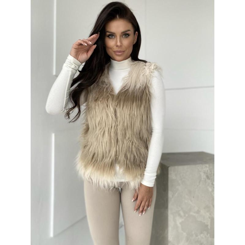Dámska vesta VLR010 – béžová
