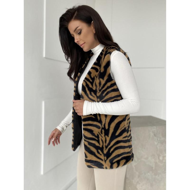 Dámska vesta VLR013 – hnedá