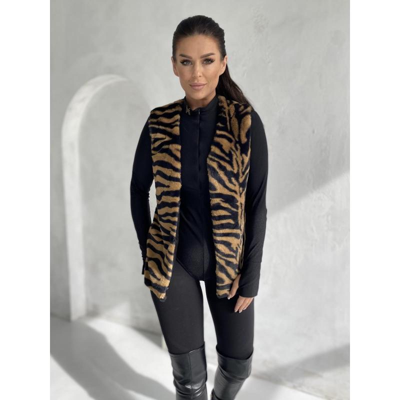 Dámska vesta VLR013 – hnedá