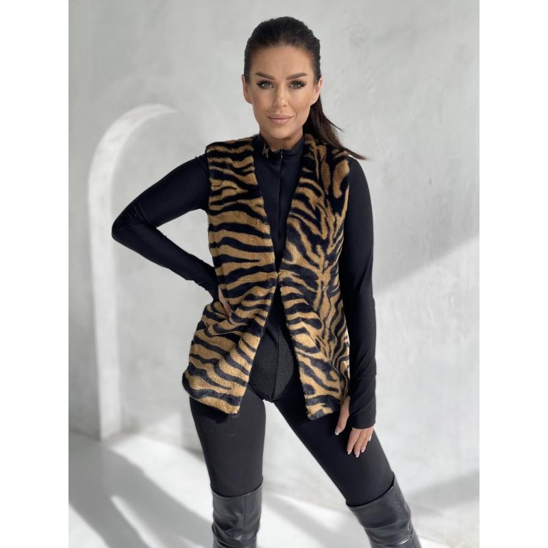 Dámska vesta VLR013 – hnedá