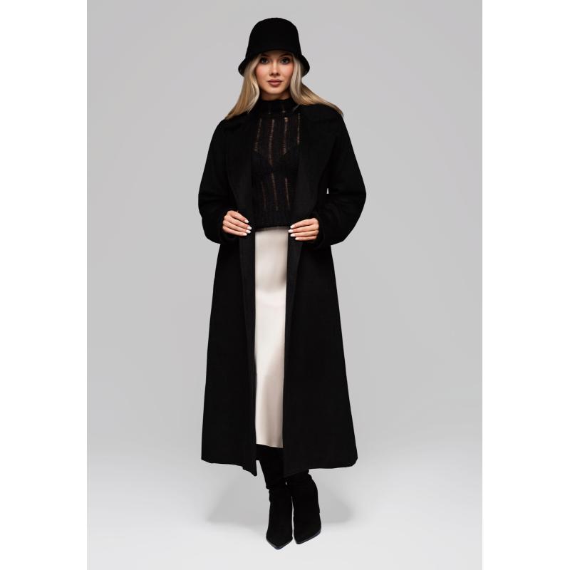 Dámský vlněný kabát LARICA OW-COLC-0106 v1 – černý