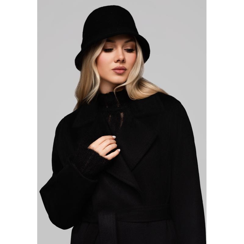 Dámský vlněný kabát LARICA OW-COLC-0106 v1 – černý