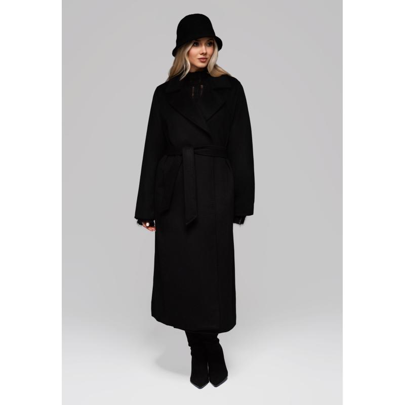 Dámský vlněný kabát LARICA OW-COLC-0106 v1 – černý