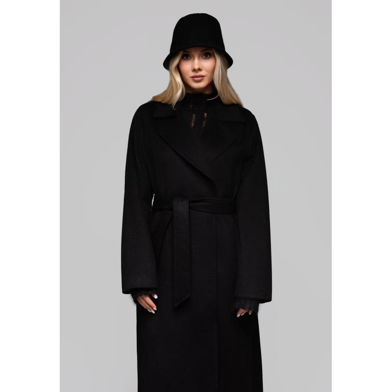 Dámský vlněný kabát LARICA OW-COLC-0106 v1 – černý