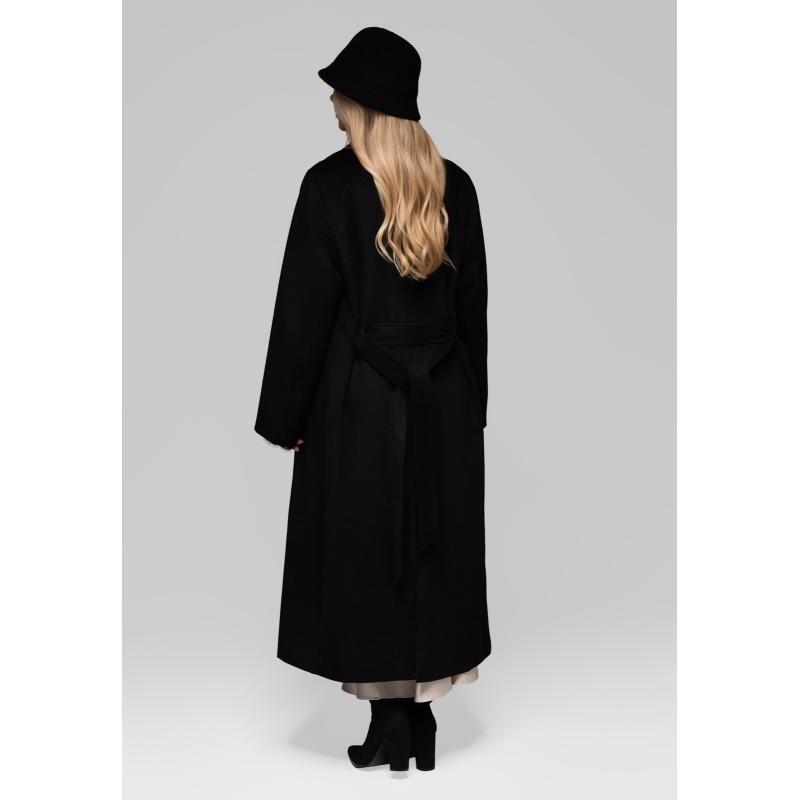 Dámský vlněný kabát LARICA OW-COLC-0106 v1 – černý