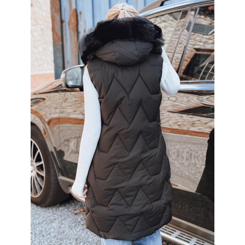 Dámska prešívaná vesta, čierna