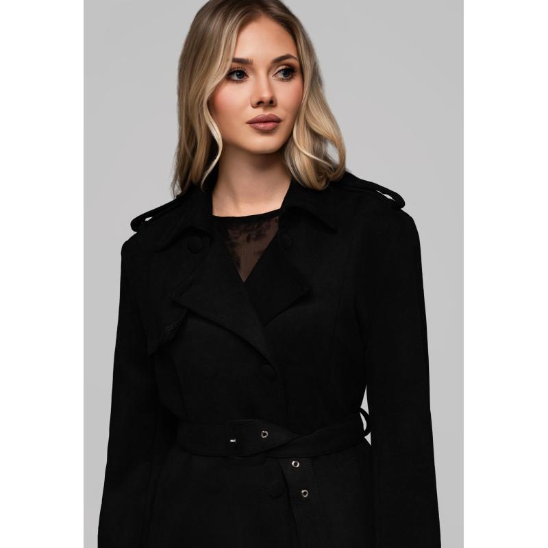 Dámský trenčkot LARICA OW-COLC-0107 v1 – černý