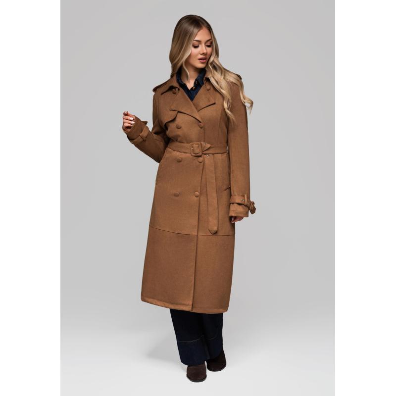 Dámský trenčkot LARICA OW-COLC-0107 v3 – hnědý