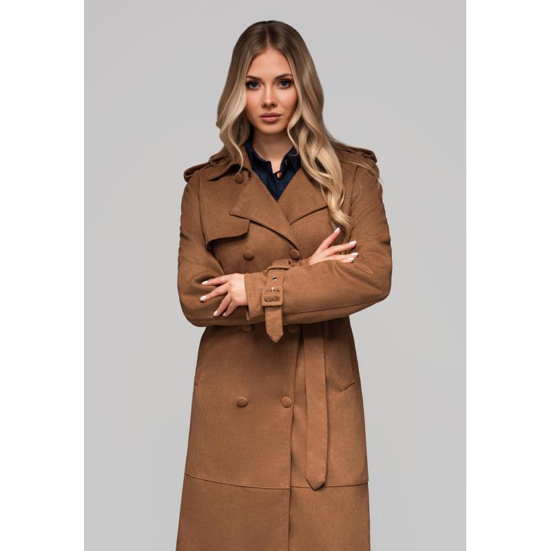 Dámský trenčkot LARICA OW-COLC-0107 v3 – hnědý