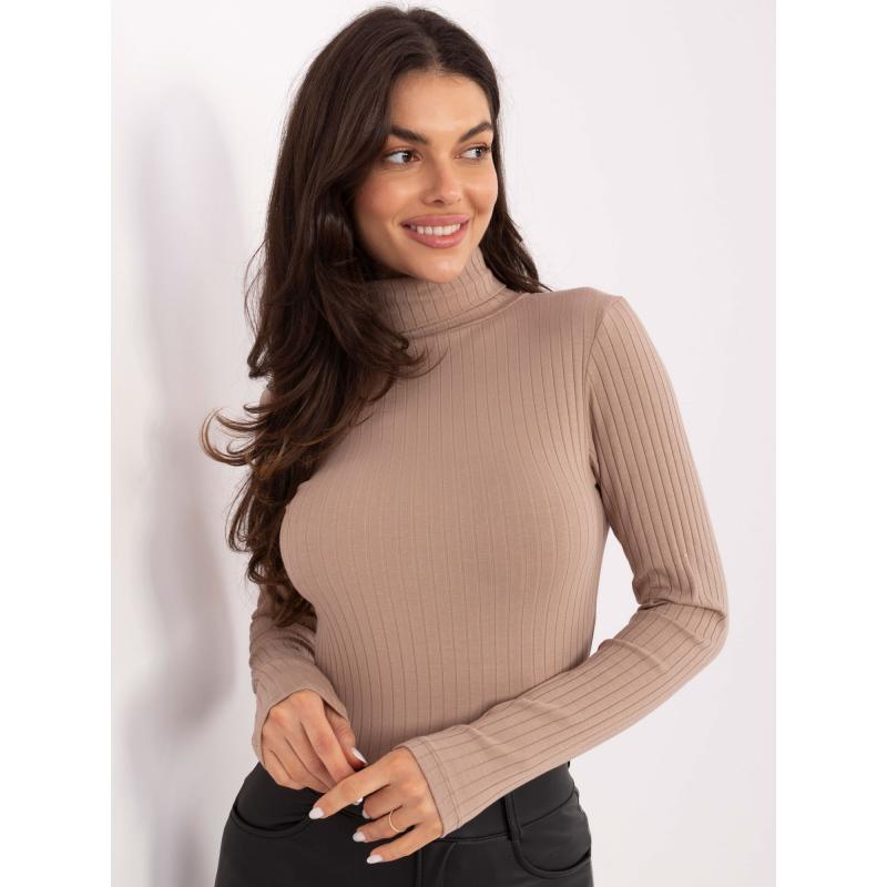 Sötétbarna alap pamut blúz RUE PARIS