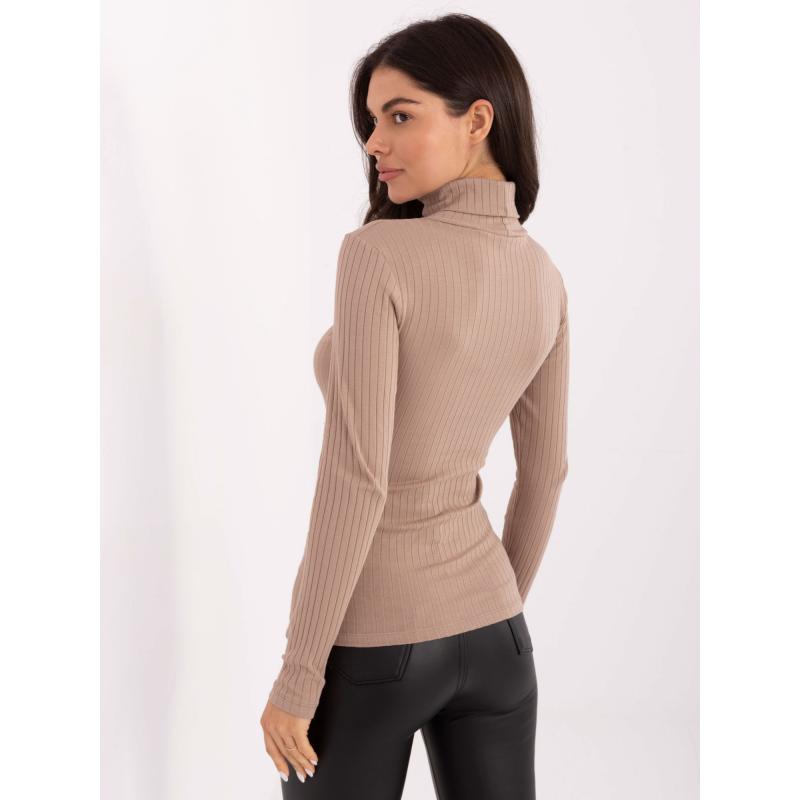 Sötétbarna alap pamut blúz RUE PARIS