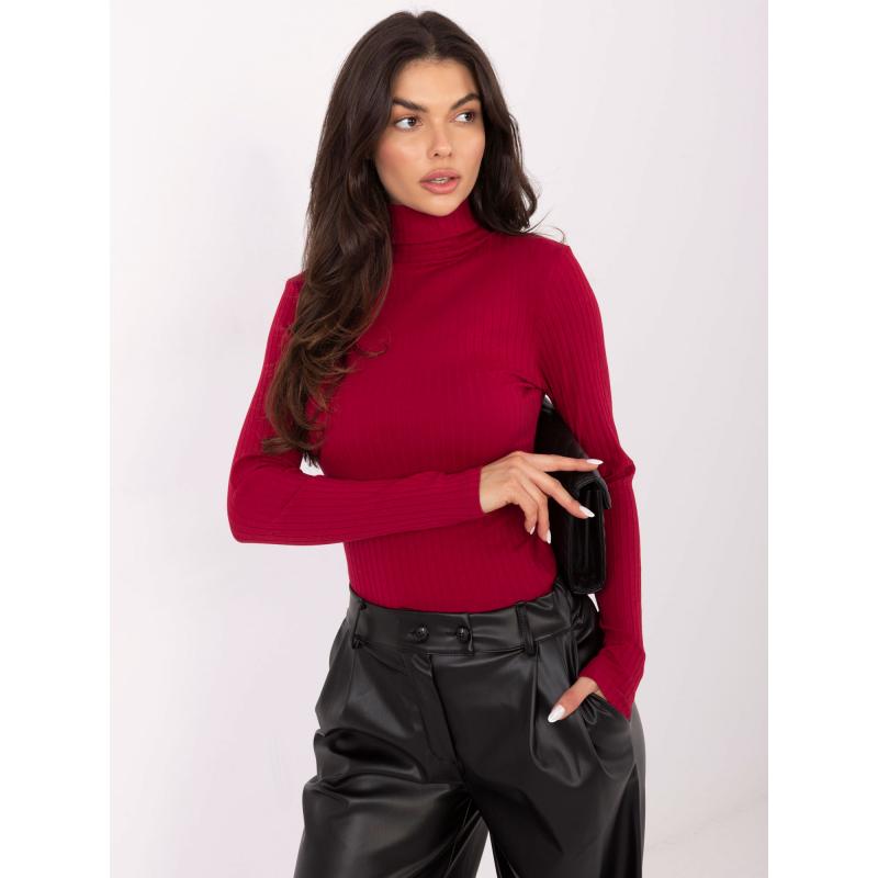 Burgundi csíkos alap blúz RUE PARIS