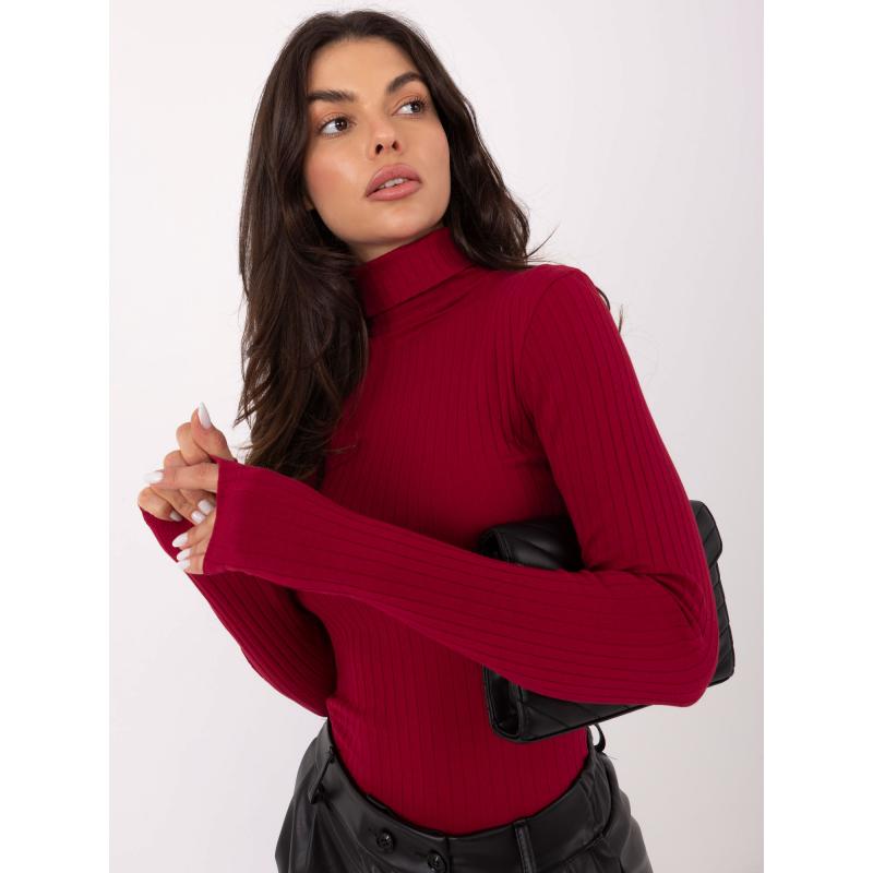 Burgundi csíkos alap blúz RUE PARIS