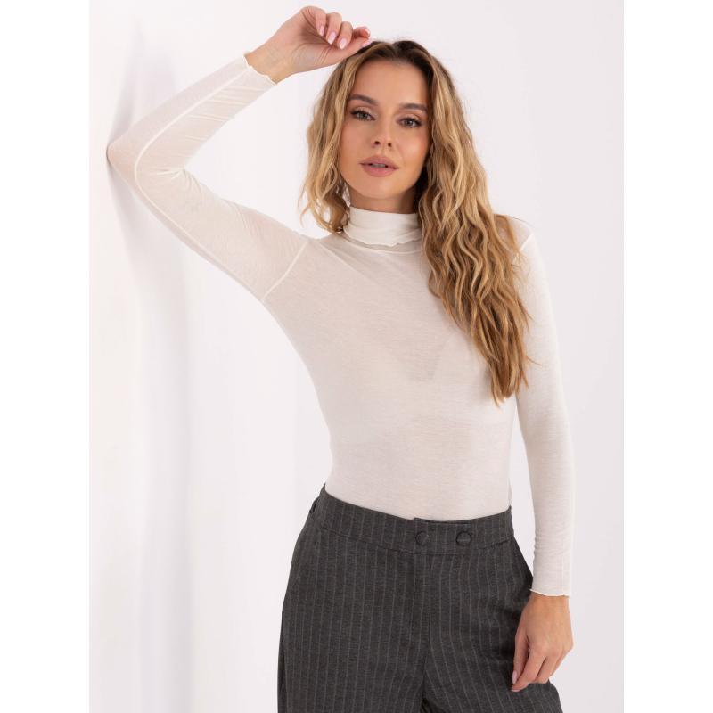 Ecru přiléhavá blůza z měkké látky
