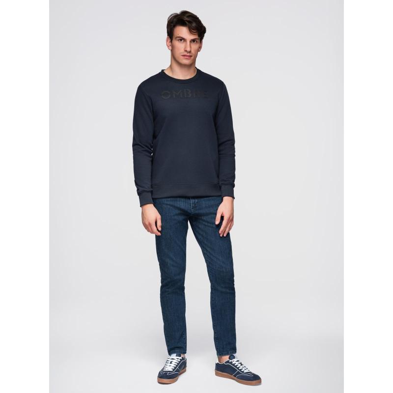 Klasická pánská mikina s nápisem – tmavě modrá V3 B1711