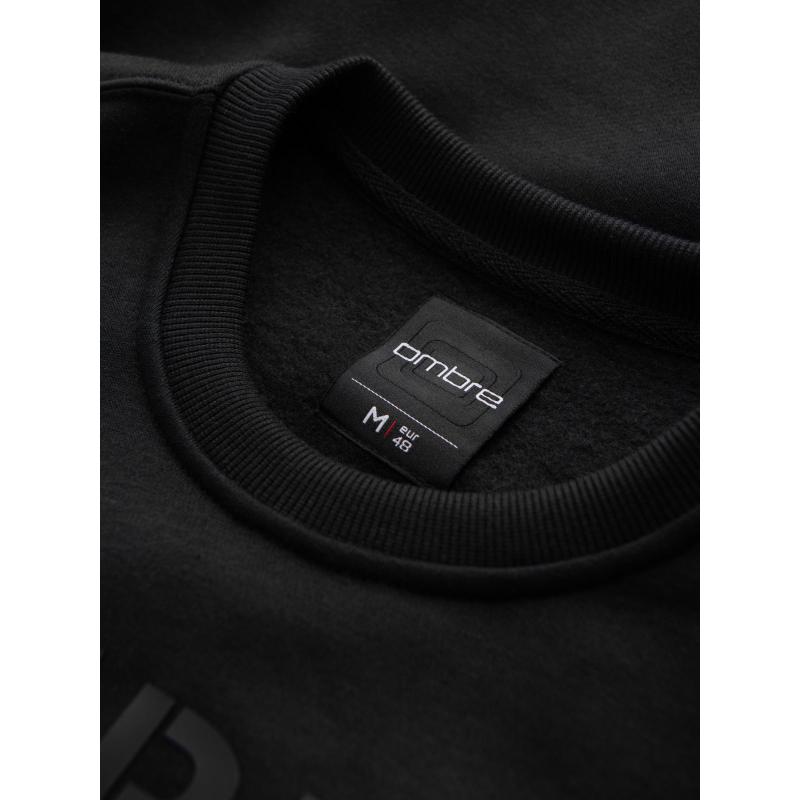 Klasická pánská mikina s nápisem – černá V4 B1711