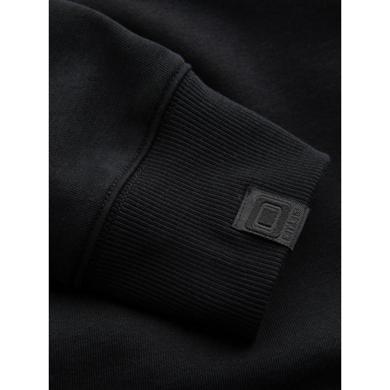 Pánská mikina s kapucí a grafikou – černá V3 B1714