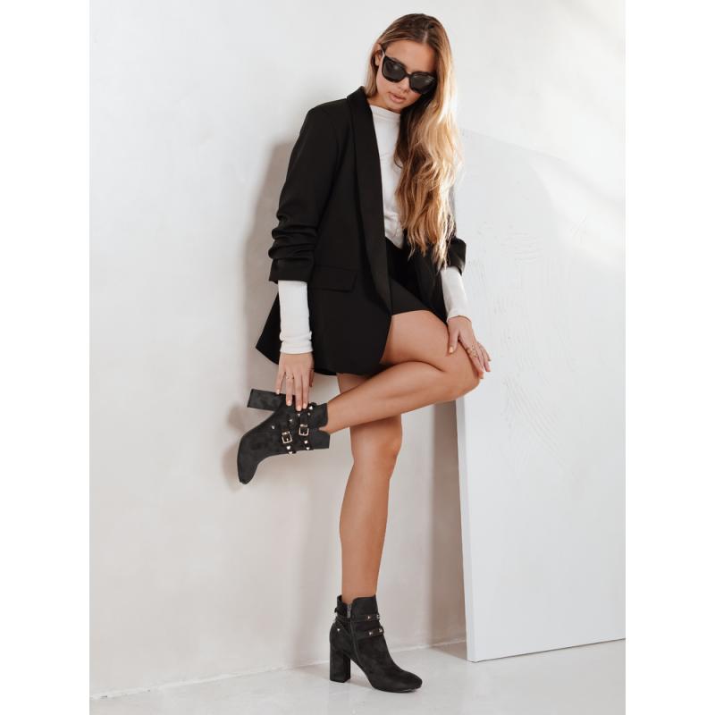 Női szarvasbőr hócsizma sötétszürke