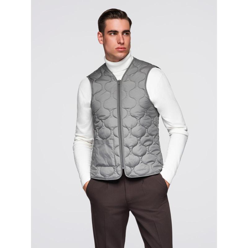 Férfi hosszú egy soros kabát gallérral és béléssel – fekete V1 OM-COWC-0135