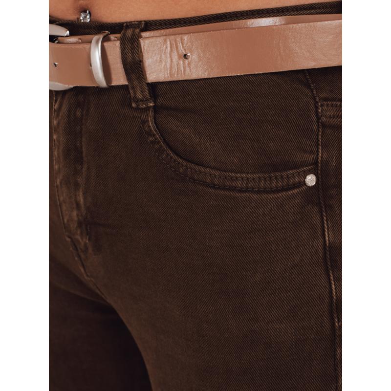 Női skinny szűkített farmer barna