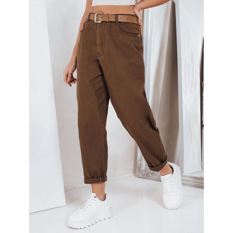 Női mom fit farmer barna