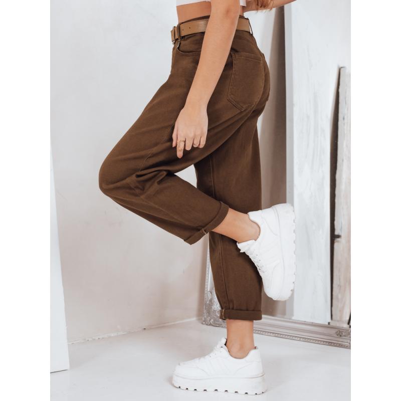 Női mom fit farmer barna