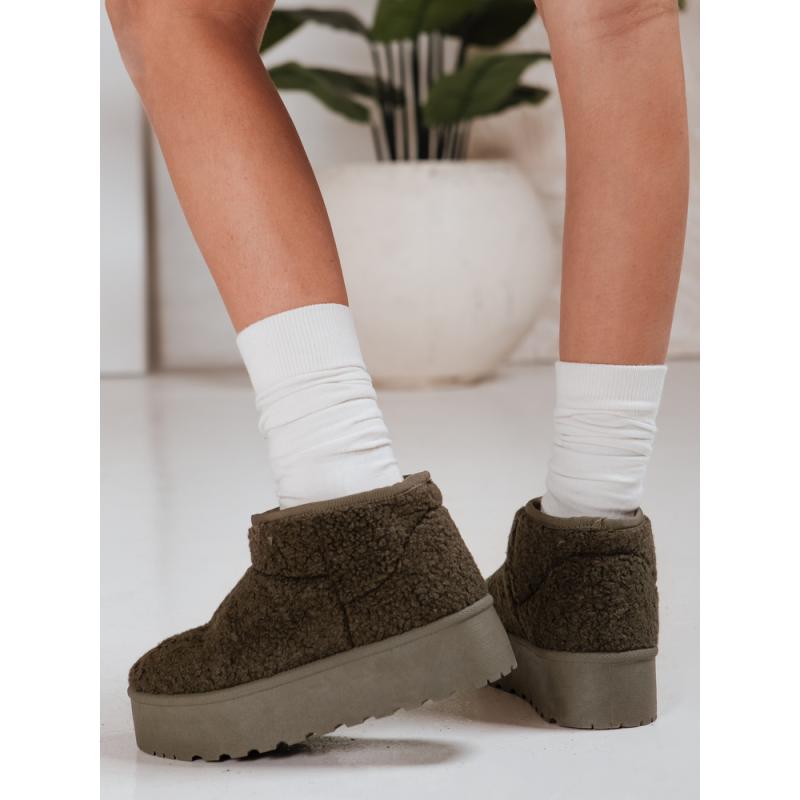 Női hócsizma szőrmével Zöld