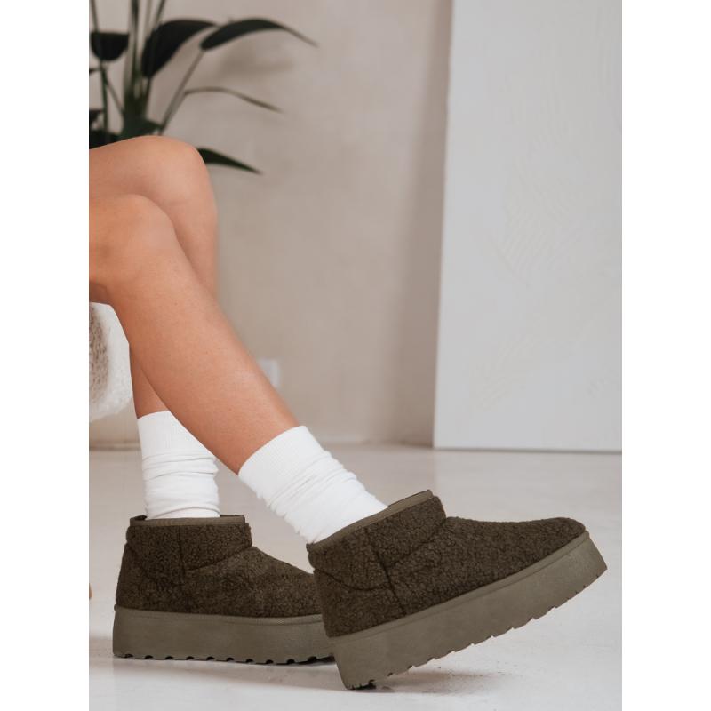 Női hócsizma szőrmével Zöld