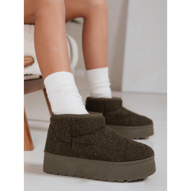 Női hócsizma szőrmével Zöld